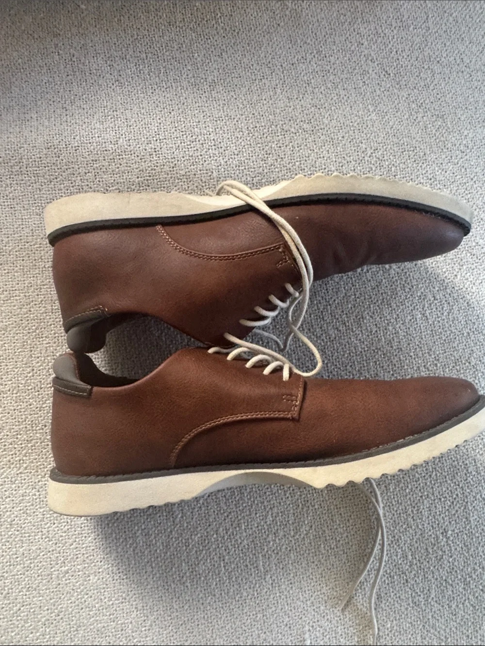 Dr. Scholl's Men's Chestnut Brown Leather Chukka Shoes Mens 9.5.